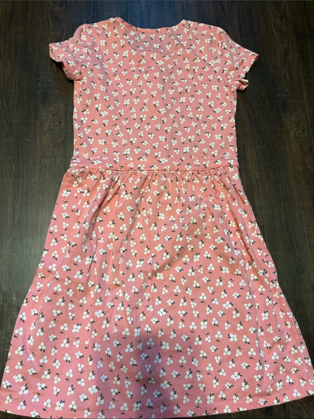 Carter's Coral Button-Front Floral Tie-Waist Dress